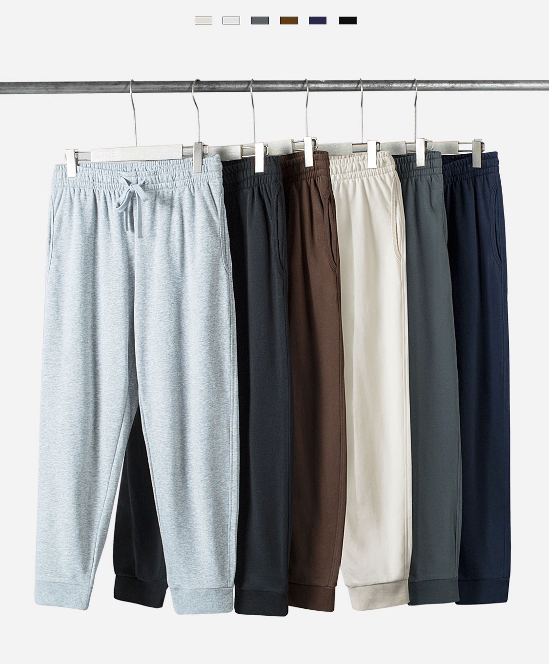 Knit Drawstring Sweatpants, Elastic Waist Casual Jogger Pants
