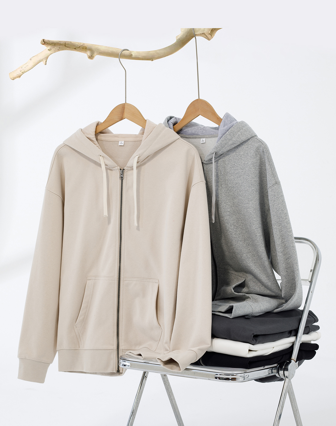Breathable Soft Zip-Up Hoodie